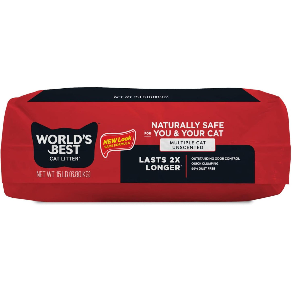 World'S Best Cat Litter, Multiple Cat, Unscented, Odor Control, 15 Lb Bag