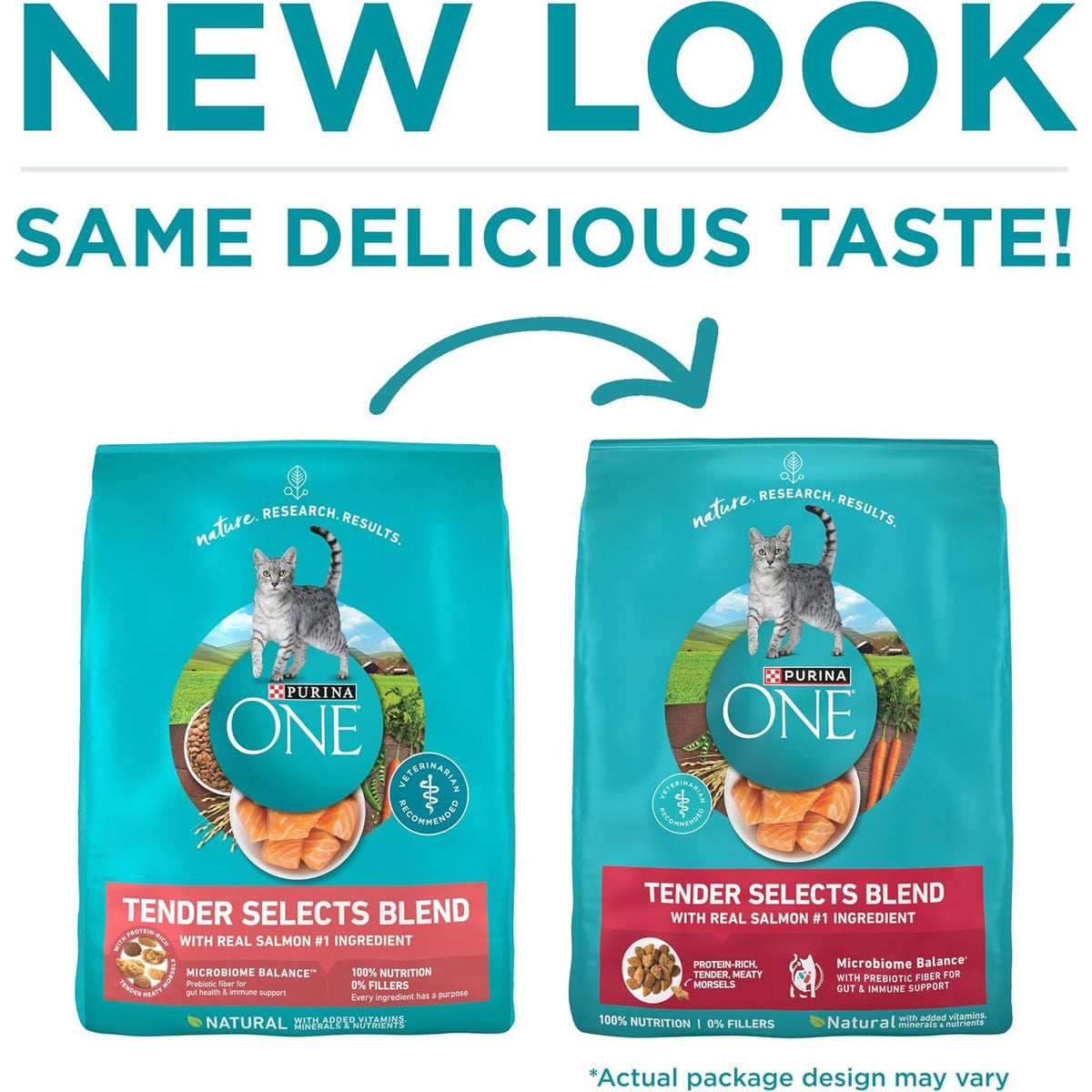 Purina ONE Tender Selects Dry Cat Food, Salmon, 7 Lb Bag