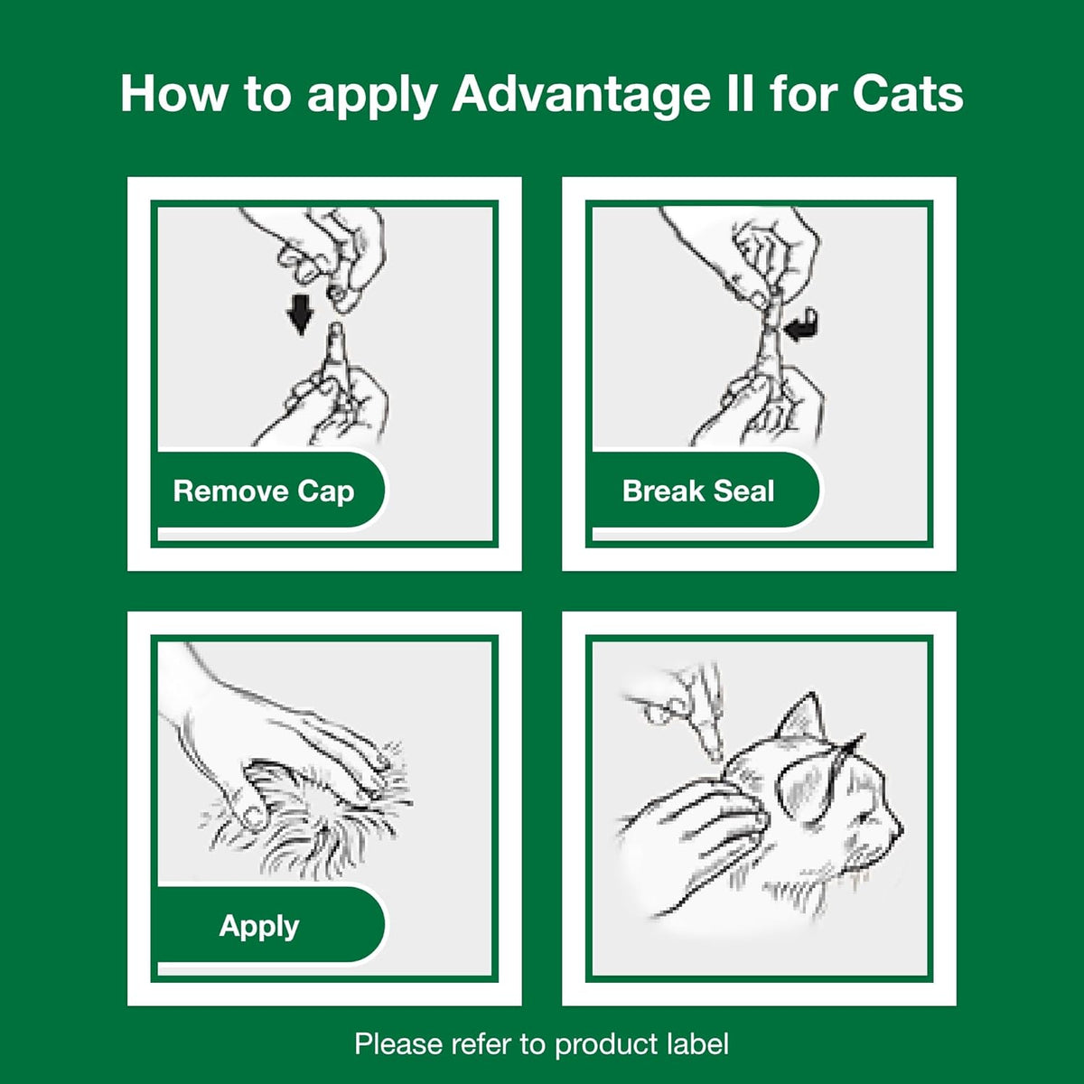 Advantage II Large Cat Topical Flea Treatment & Prevention, 2Ct