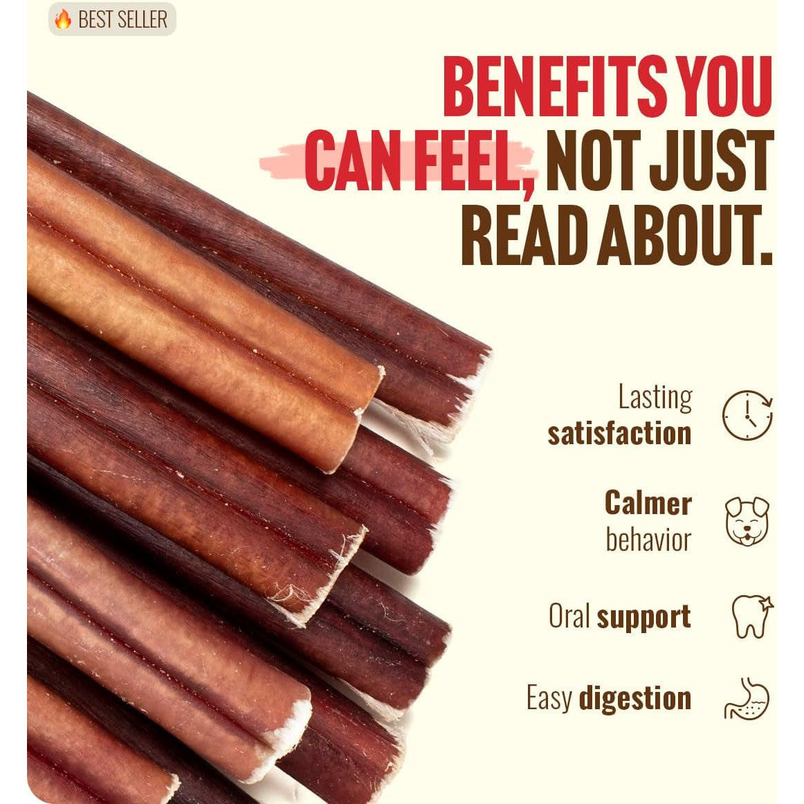 Natural Farm Odor-Free Bully Sticks for All Breeds, 6 Inch, 25 Count