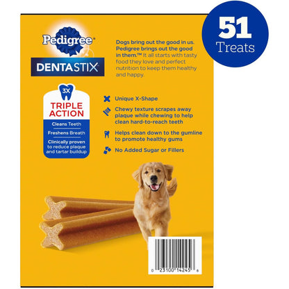 Pedigree Dentastix Large Breed Dental Dog Treats, Variety, 51 Count