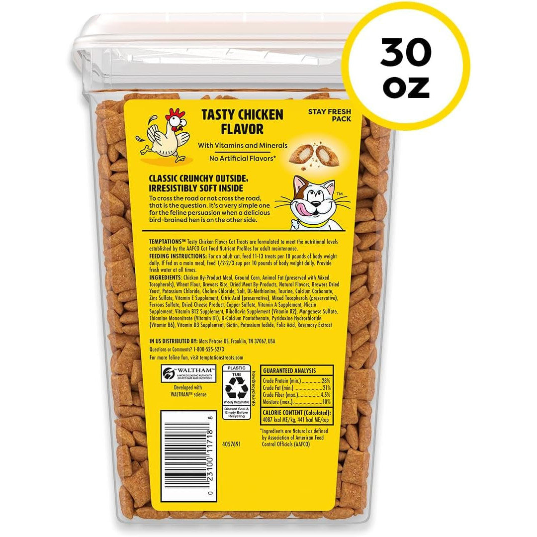 Temptations Classic Crunchy and Soft Cat Treats, Tasty Chicken, 30 Oz