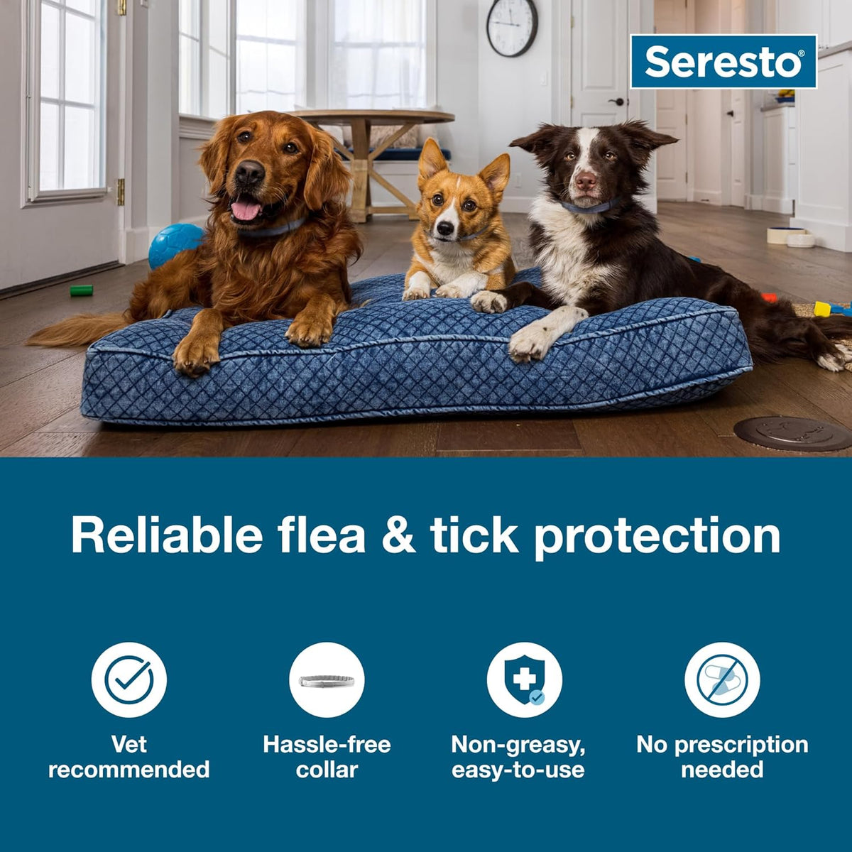 Seresto 8-Month Flea & Tick Collar for Large Dogs over 18 Lbs., 1Ct