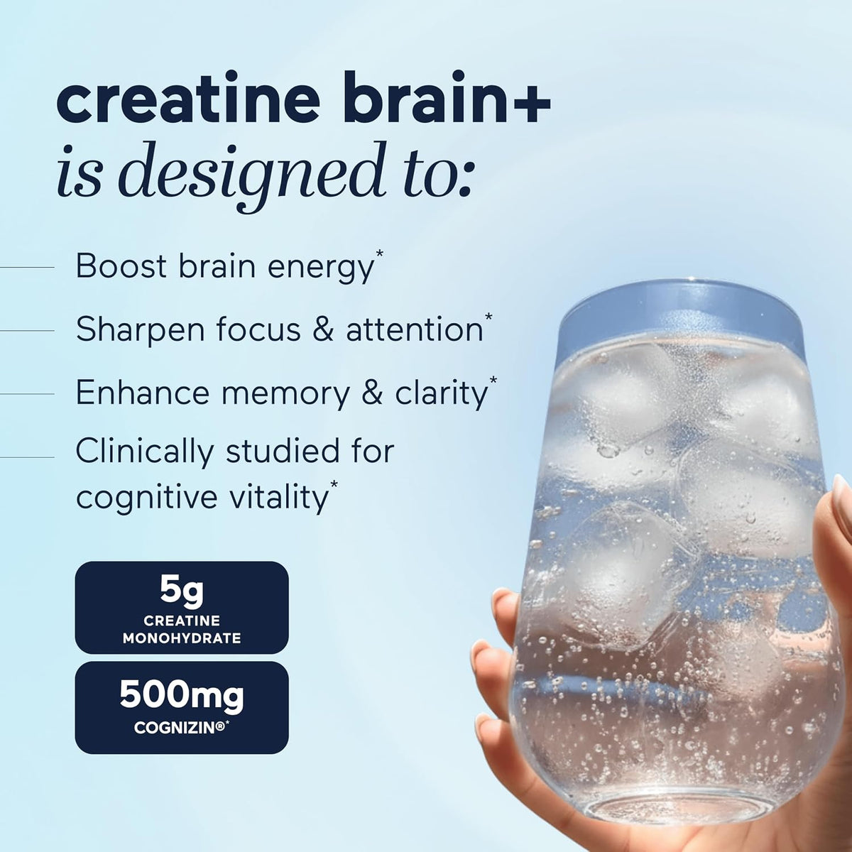 mindbodygreen creatine Brain+ with Cognizin | 30 Unflavored Travel Sticks
