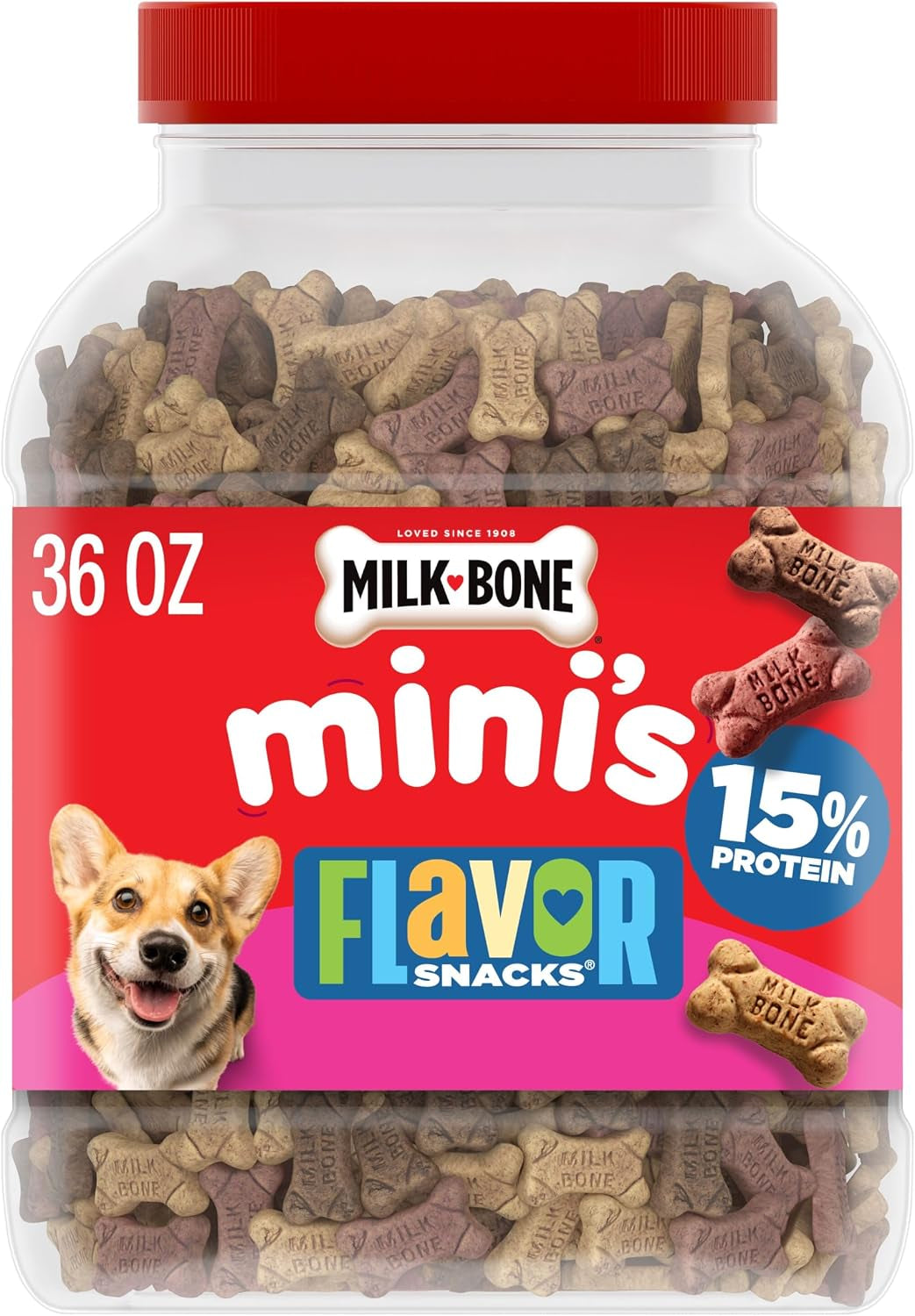 Milk-Bone Flavor Snacks Mini’S Dog Treats, 36 Oz.