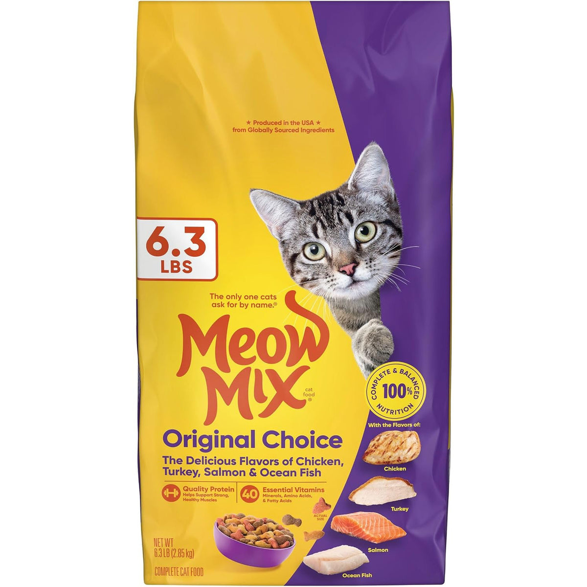 Meow Mix Original Choice Dry Cat Food, 6.3 Pound Bag
