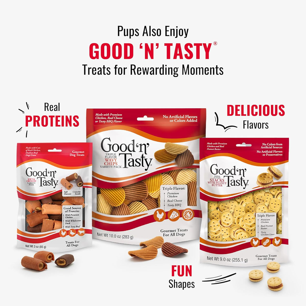 Good 'N' Fun Kabobs Long-Lasting Dog Treat Made with Real Protein, 24 Oz