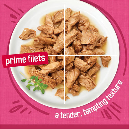 Purina Friskies Prime Filets Cat Food Variety Pack, 40 Pack 5.5 Oz Cans