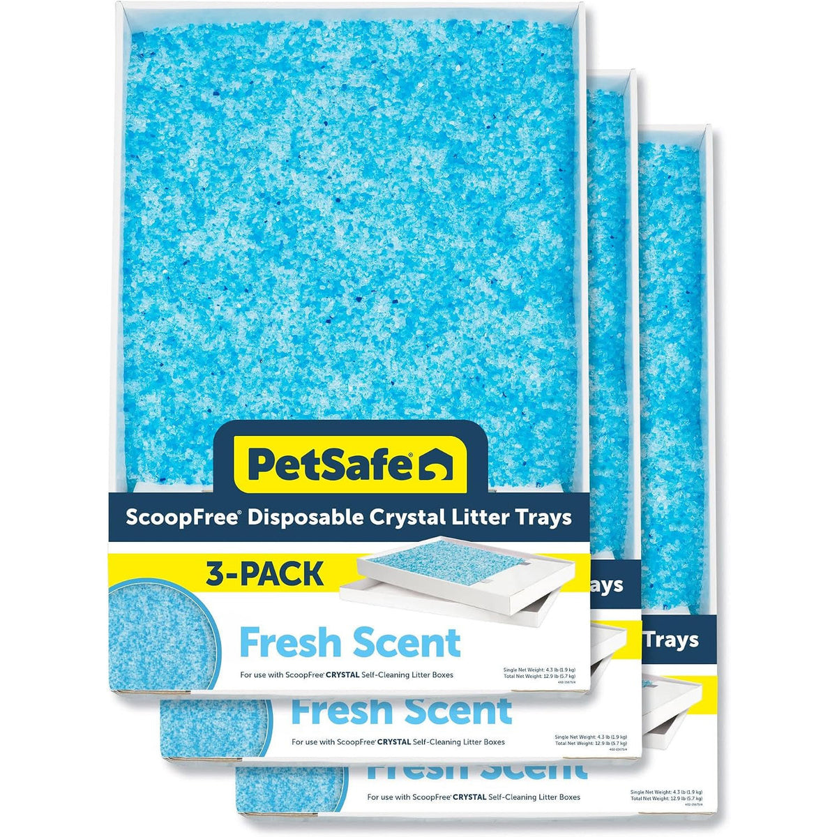 Petsafe Scoopfree Disposable Crystal Cat Litter Tray, Fresh Scent, 3 Pack