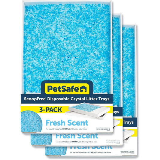 Petsafe Scoopfree Disposable Crystal Cat Litter Tray, Fresh Scent, 3 Pack