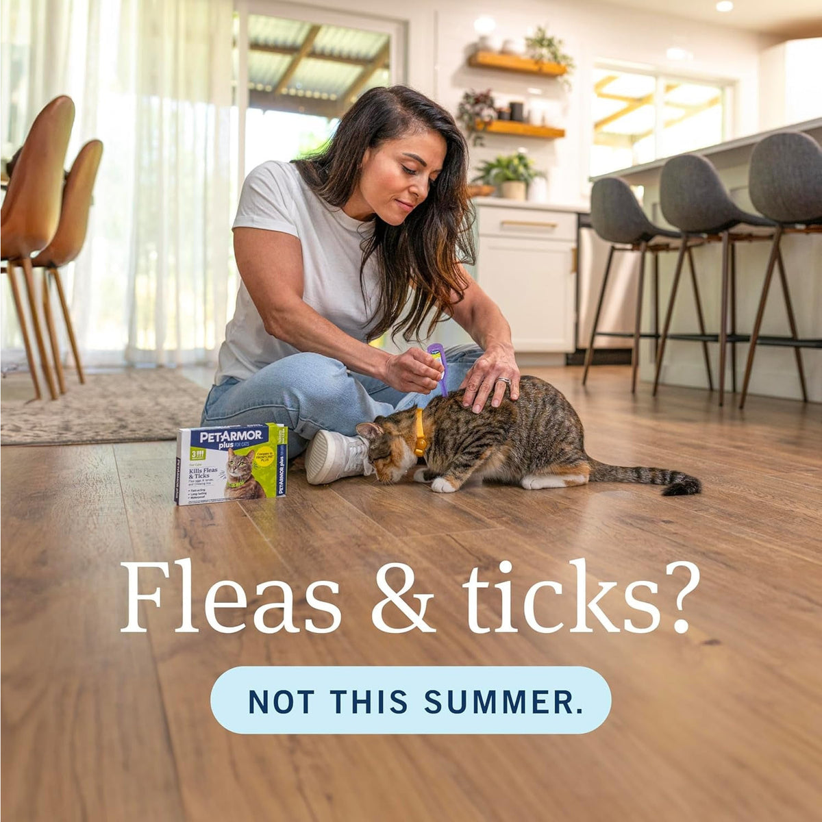 Petarmor plus Flea & Tick Topical Cats 1.5 Lbs+, 3-Month