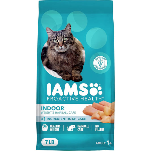 IAMS Proactive Health Indoor Dry Cat Food, Chicken & Turkey, 7 Lb
