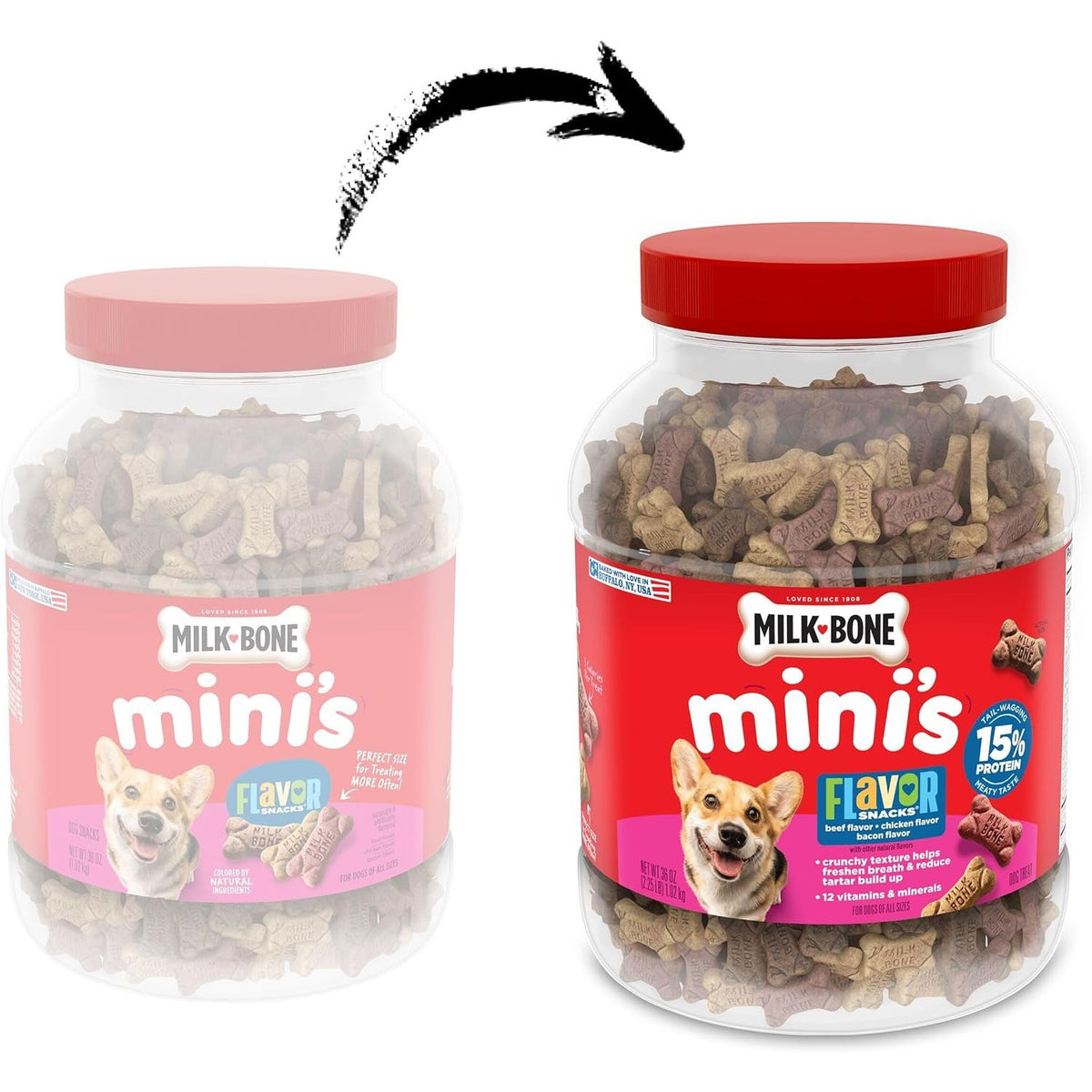 Milk-Bone Flavor Snacks Mini’S Dog Treats, 36 Oz.