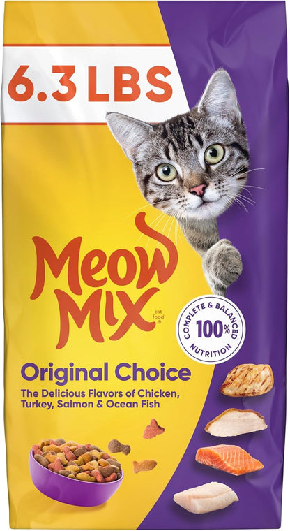 Meow Mix Original Choice Dry Cat Food, 6.3 Pound Bag