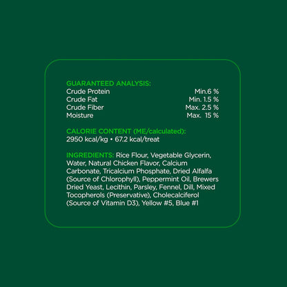 Minties Mint Dental Chews for Dogs, Medium Breeds 25-50 Lbs, 40 Ct