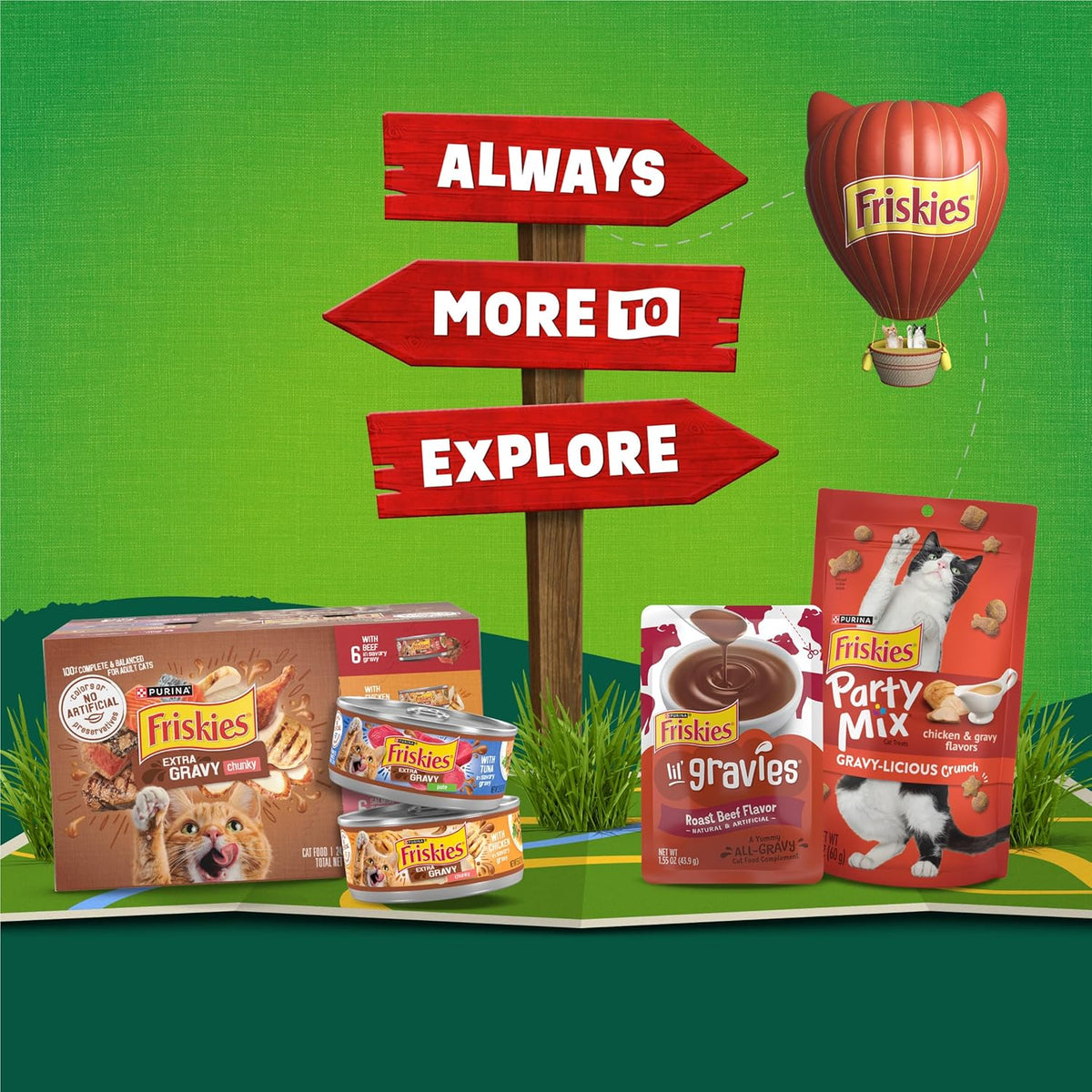 Purina Friskies Gravy Swirlers Dry Cat Food, Chicken & Salmon, 3.15 Lb Bag