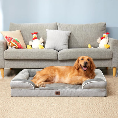 EHEYCIGA Orthopedic Extra Large Dog Bed, Waterproof Washable XL Pet Bed 44"