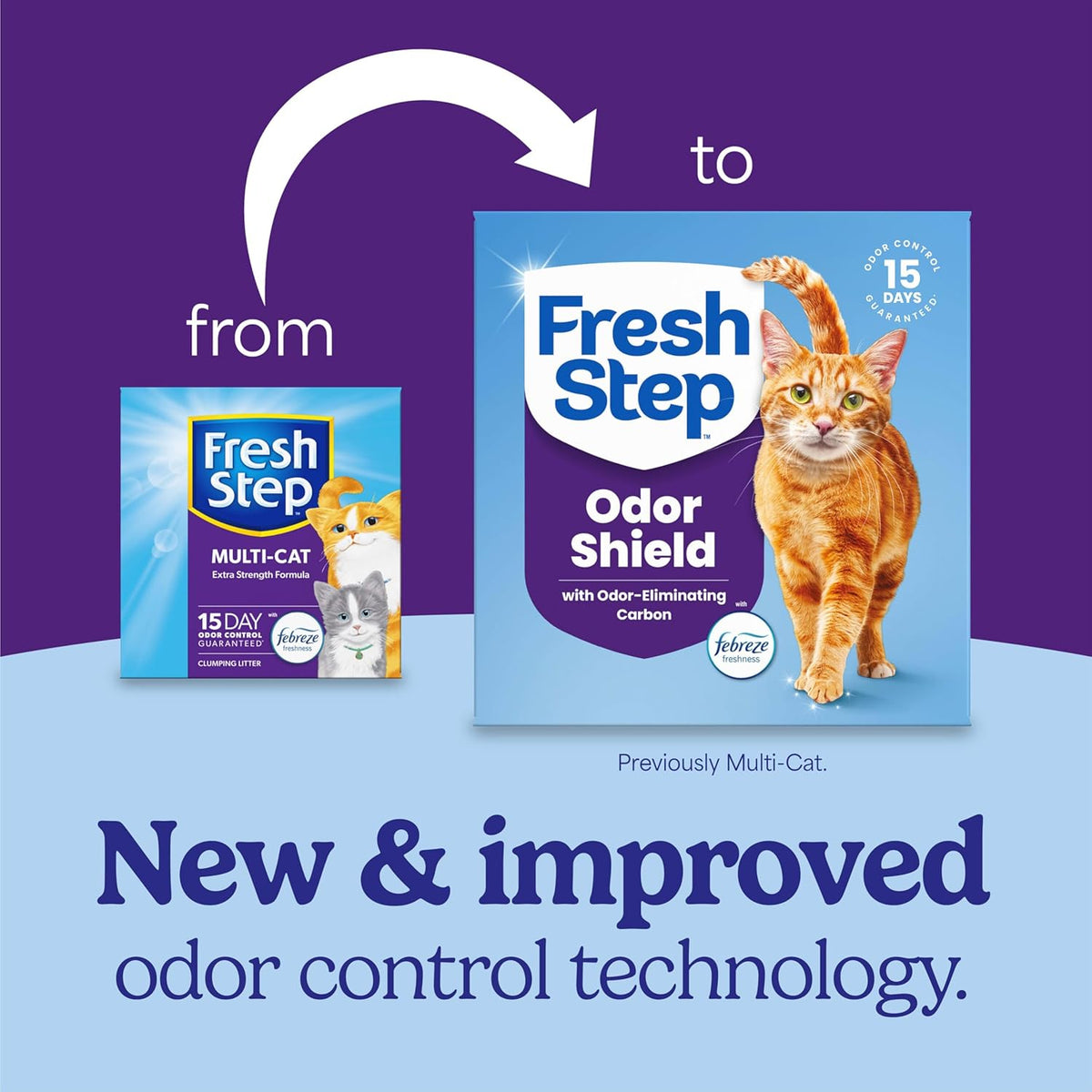 Fresh Step Odor Shield Multi Cat Clumping Cat Litter, 14 Lb.