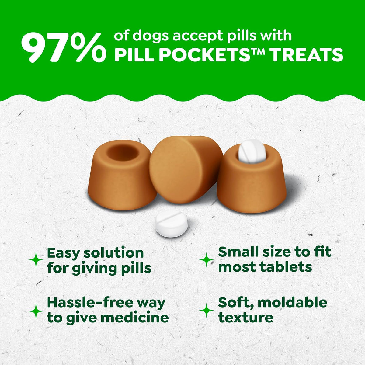 Greenies Pill Pockets Small Dog Treats, Chicken Flavor, 3.2 Oz