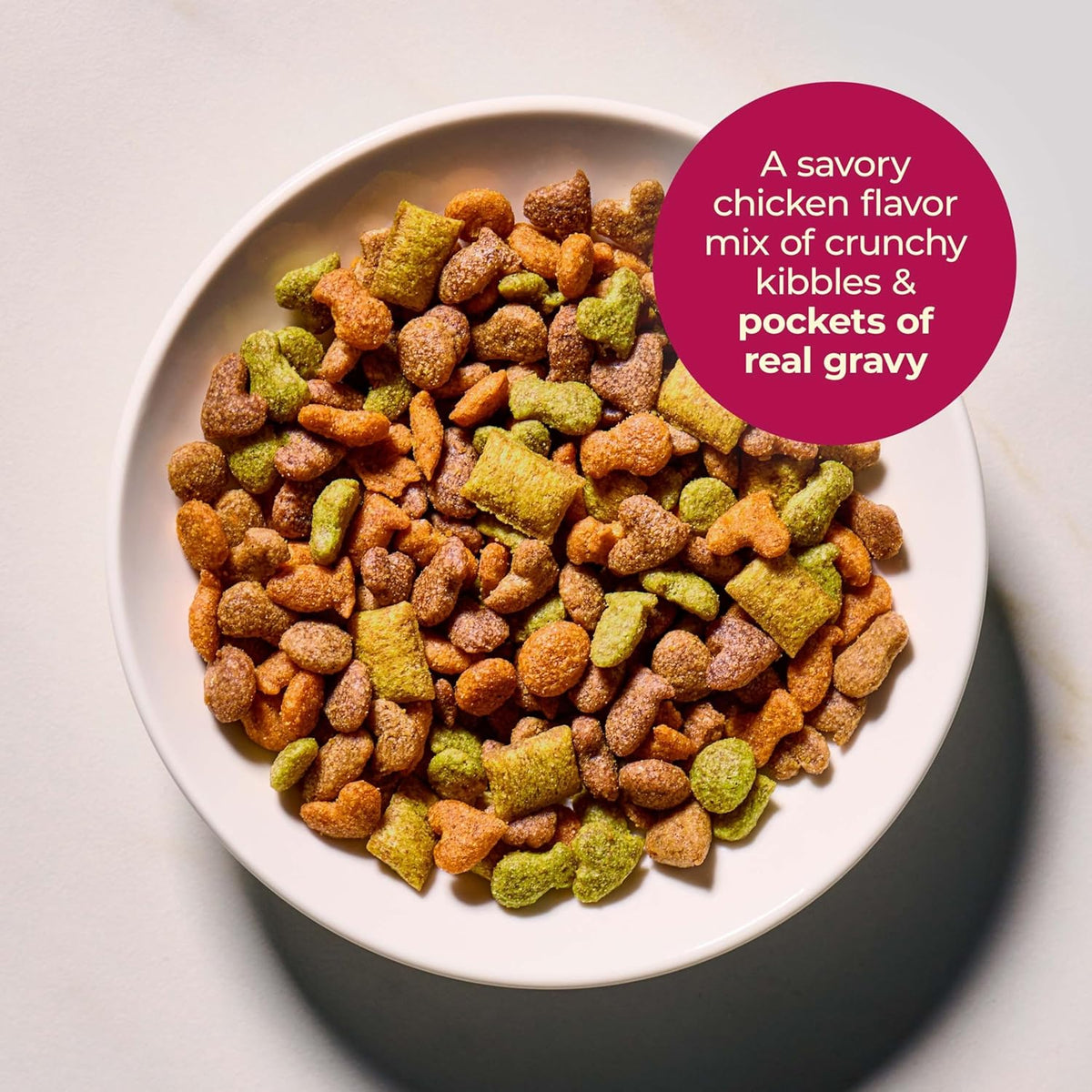 Meow Mix Gravy Bursts Dry Cat Food, 3 Lb Bag