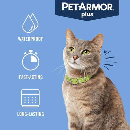 Petarmor plus Flea & Tick Topical Cats 1.5 Lbs+, 3-Month