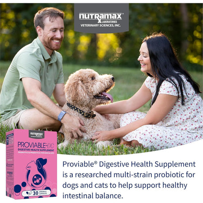 Nutramax Proviable Probiotics for Dogs & Cats, Sprinkle Capsules, 30Ct