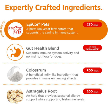 Zesty Paws Dog Allergy Chews - Dog Allergy Relief, Lamb, 90 Ct