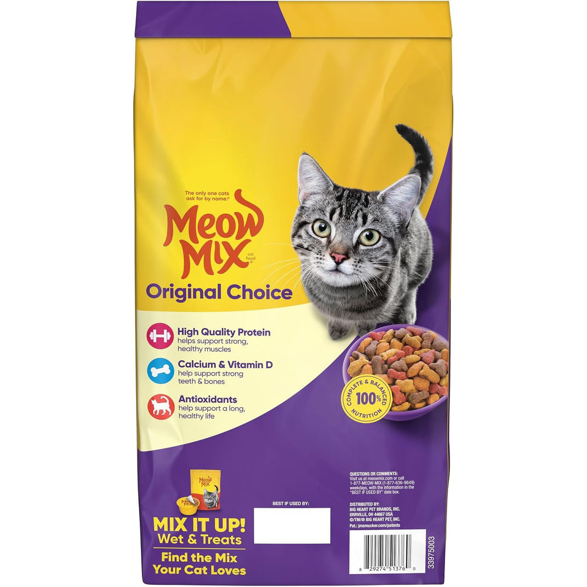 Meow Mix Original Choice Dry Cat Food, 6.3 Pound Bag