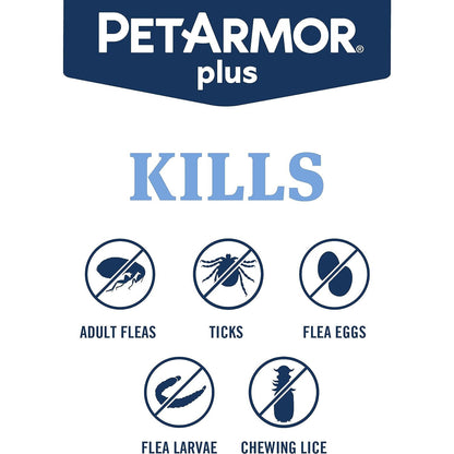 Petarmor plus Flea & Tick Topical Cats 1.5 Lbs+, 3-Month
