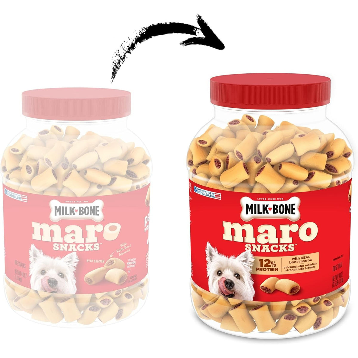 Milk-Bone Marosnacks Small Dog Treats with Real Bone Marrow, 40 Oz.