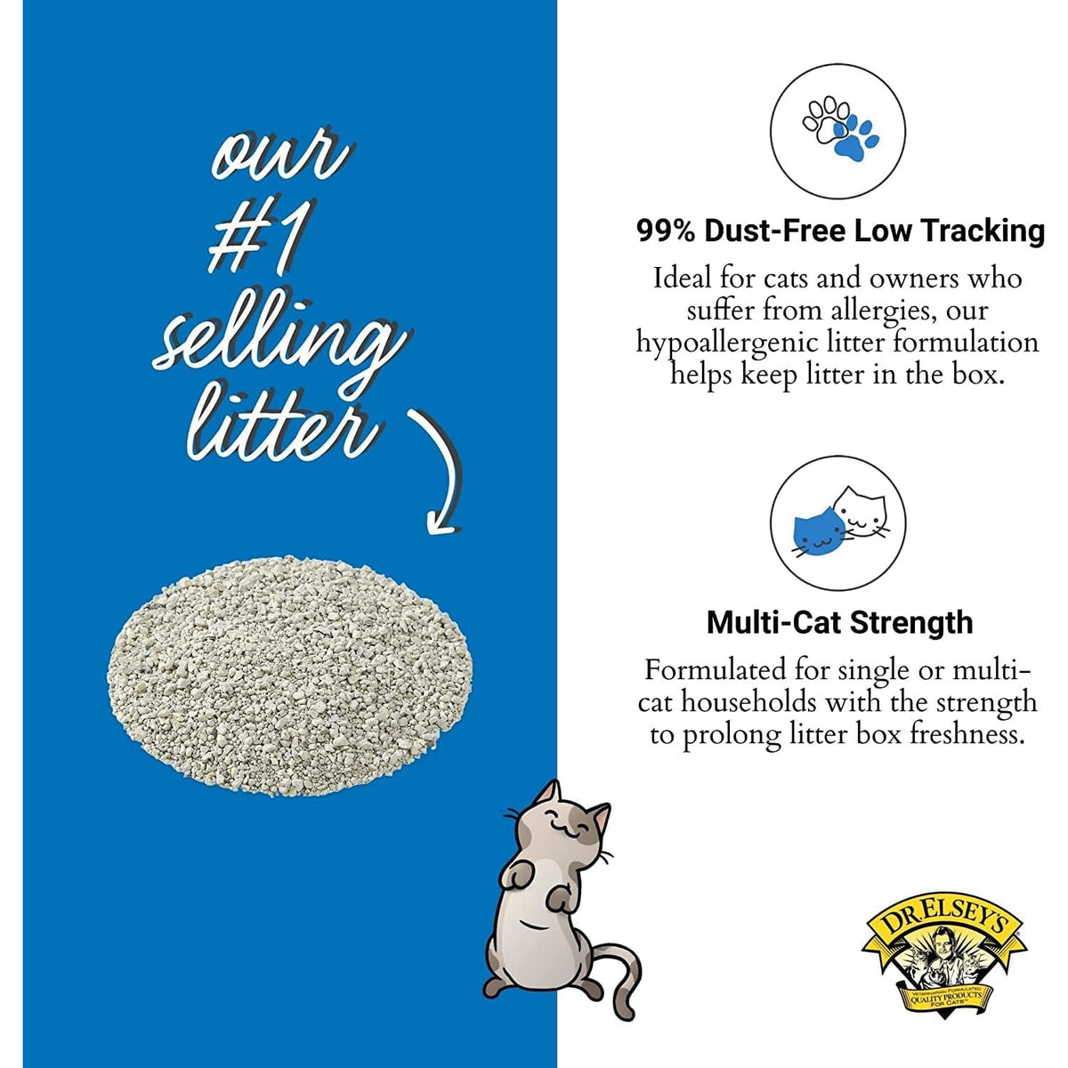 Dr. Elsey'S Ultra Unscented Clumping Clay Cat Litter 40 Lb. Bag