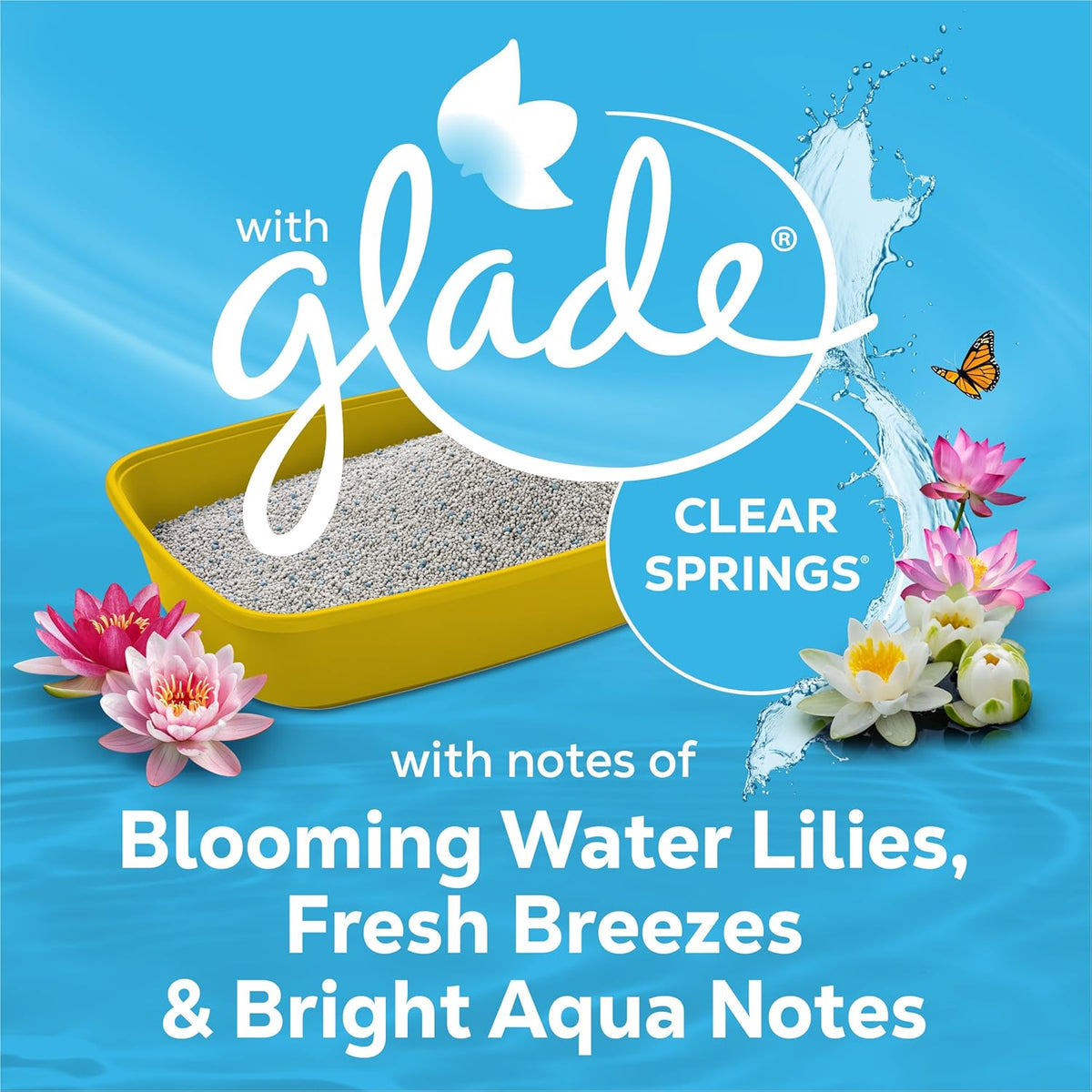 Purina Tidy Cats Clumping Cat Litter, Glade Clear Springs, 38 Lb