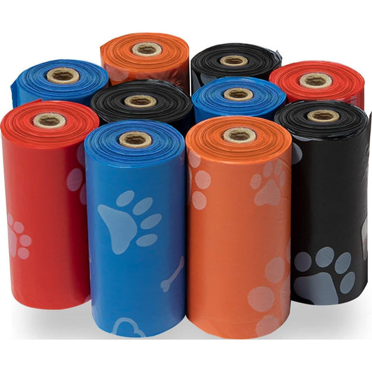 Best Pet Supplies Poop Bags for Dogs - Assorted Colors, 150 Count