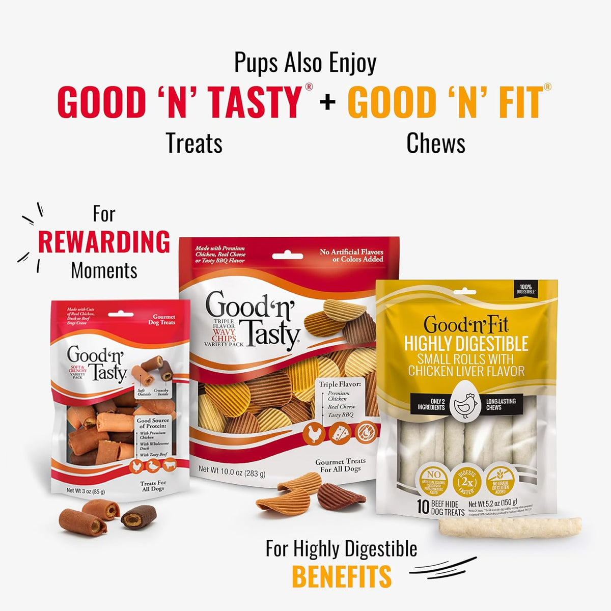 Good 'N' Fun Kabobs Long-Lasting Dog Treat Made with Real Protein, 24 Oz