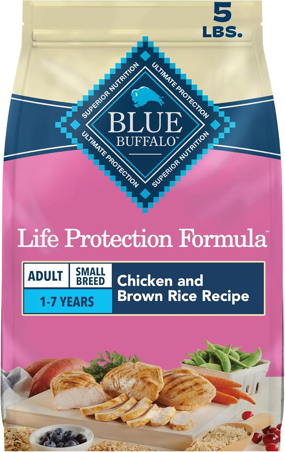Blue Buffalo Life Protection Formula Chicken Small Breed Dry Dog Food, 5 Lb