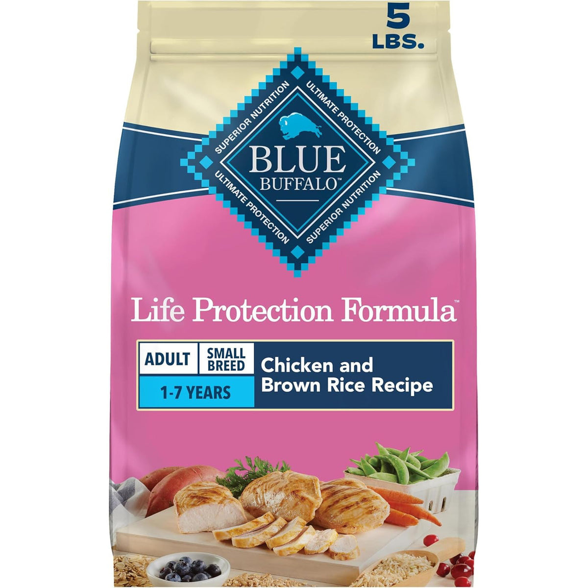Blue Buffalo Life Protection Formula Chicken Small Breed Dry Dog Food, 5 Lb
