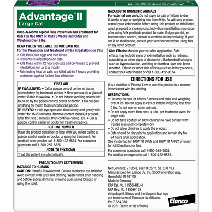 Advantage II Large Cat Topical Flea Treatment & Prevention, 2Ct
