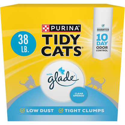Purina Tidy Cats Clumping Cat Litter, Glade Clear Springs, 38 Lb