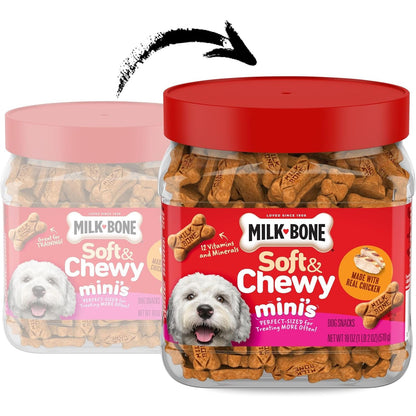 Milk-Bone Soft & Chewy Mini'S Dog Training Treats, 18 Oz Canister