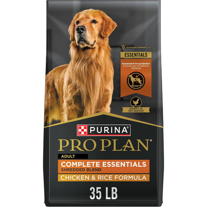 Purina Pro Plan Complete Essentials Chicken & Rice Dry Dog Food, 35 Lb Bag