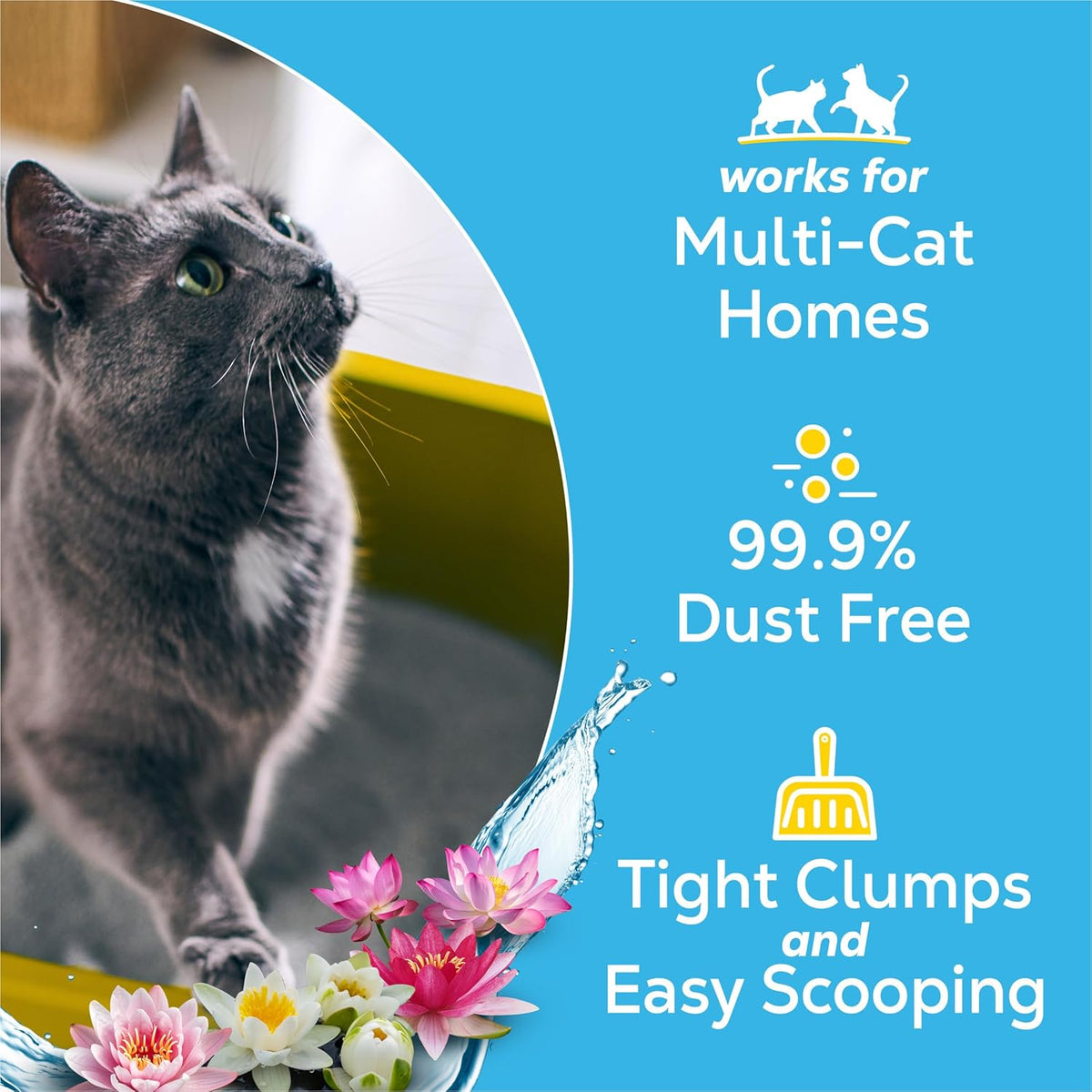 Purina Tidy Cats Clumping Cat Litter, Glade Clear Springs, 38 Lb