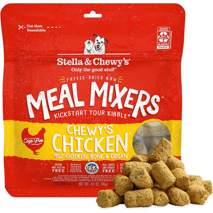Stella & Chewy’s Freeze-Dried Raw Chicken Meal Mixer for Dogs, Grain-Free Food Topper, 3.5 oz