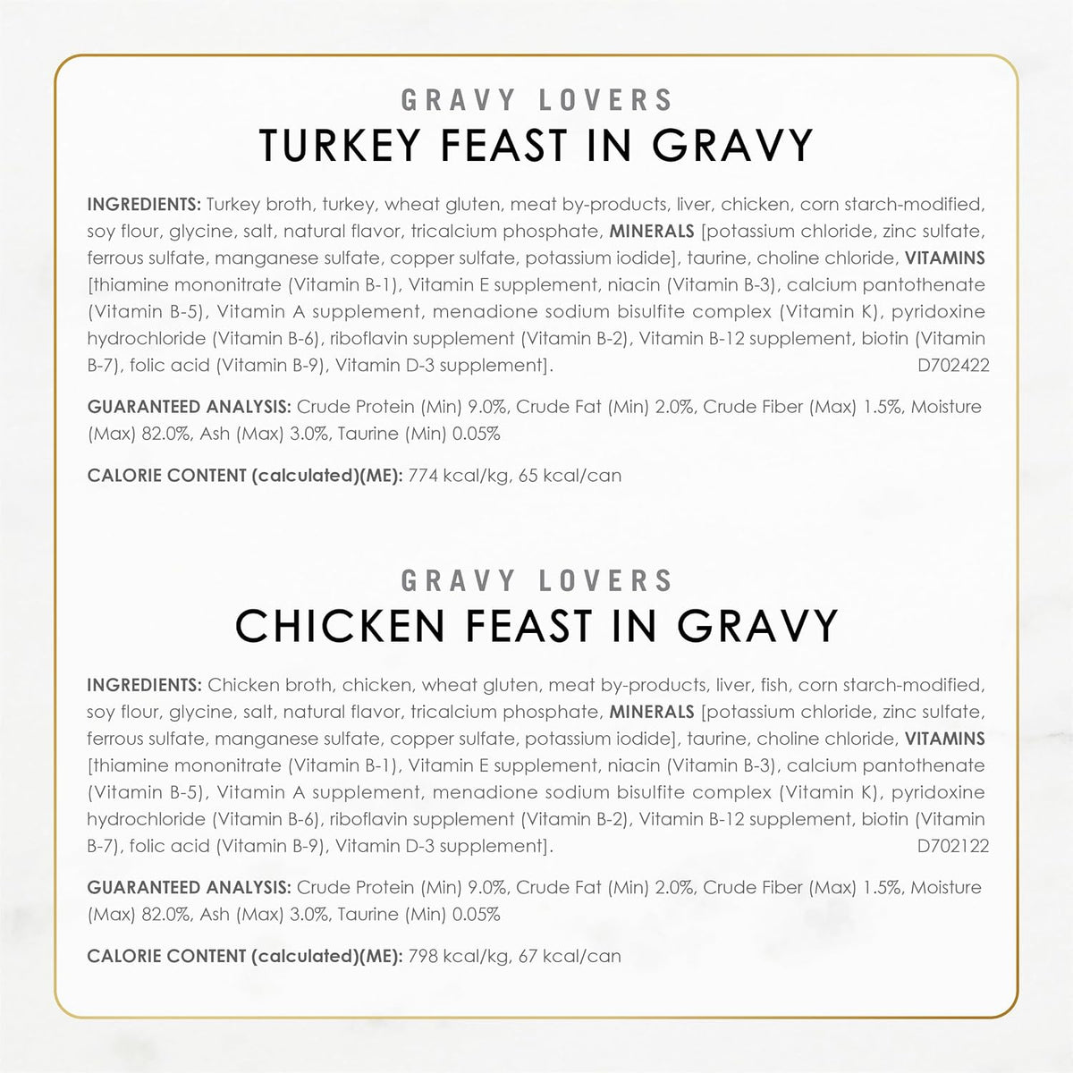Purina Fancy Feast Gravy Lovers Wet Cat Food, 3 Oz Cans, 30-Pack
