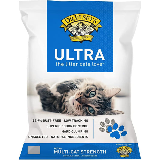 Dr. Elsey'S Ultra Unscented Clumping Clay Cat Litter 40 Lb. Bag