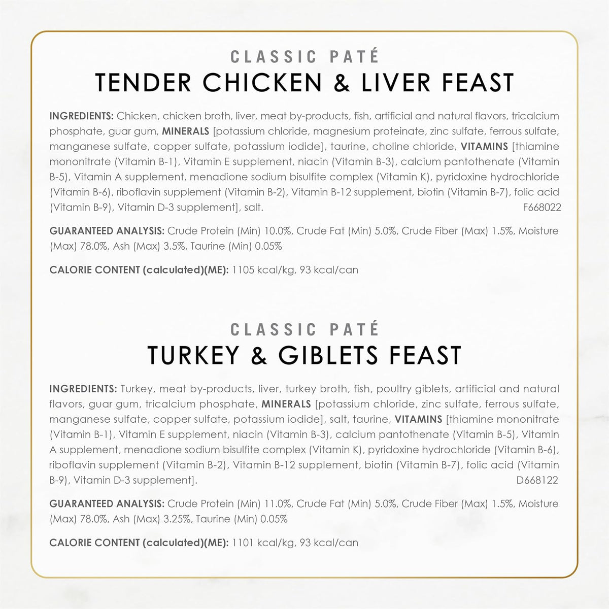 Fancy Feast Classic Pate Poultry & Beef Wet Cat Food, 3 Oz Cans, 30-Pack